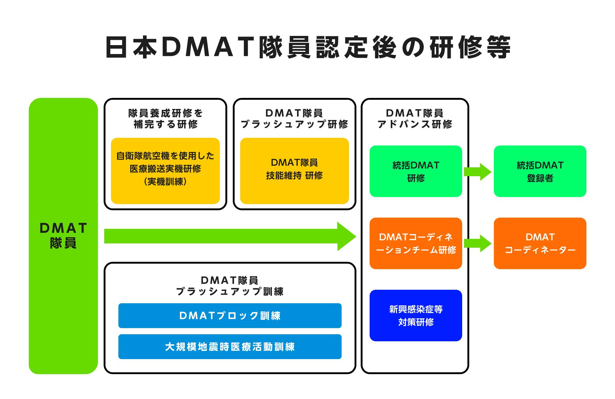 図 5日本DMAT隊員認定後の研修等